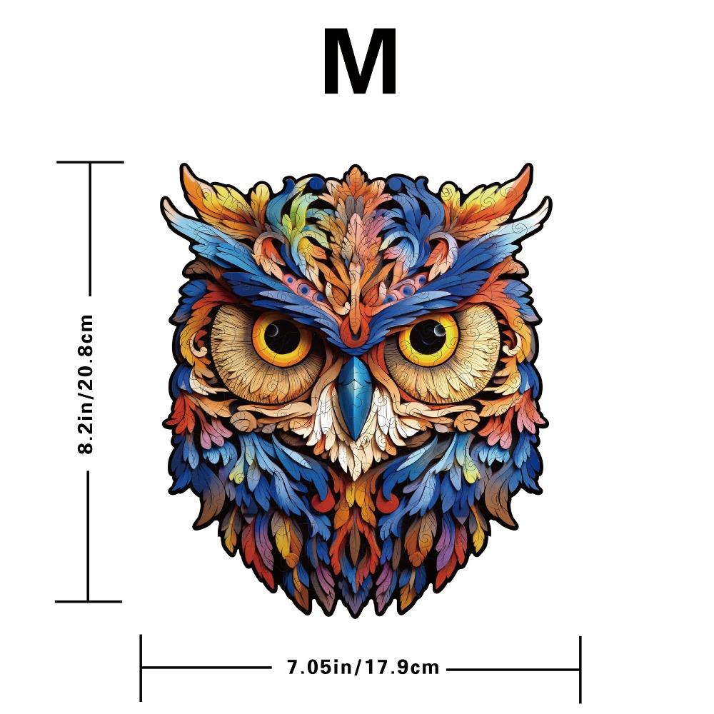 Wooden Owl Puzzle Toy Irregular Special-shaped Puzzle Holiday Gift Puzzle Decompression Game