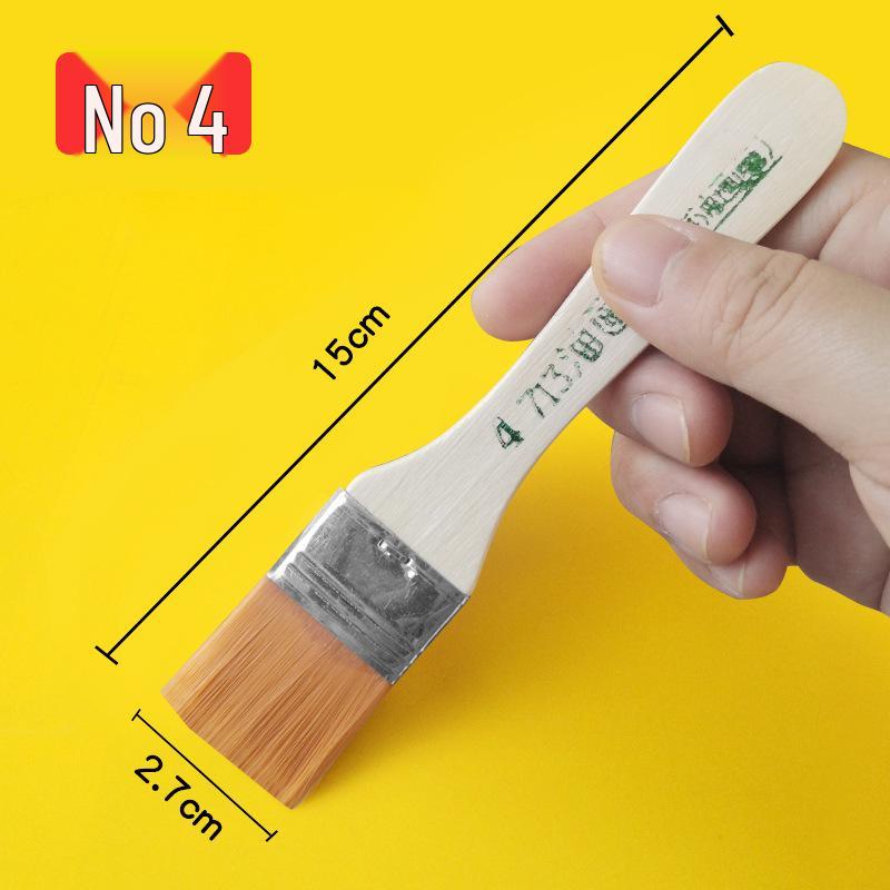 Nylon Bristle Short Handle Brush for Oil & Acrylic Painting - 12 Models for Hand-Painted Walls and Large Areas