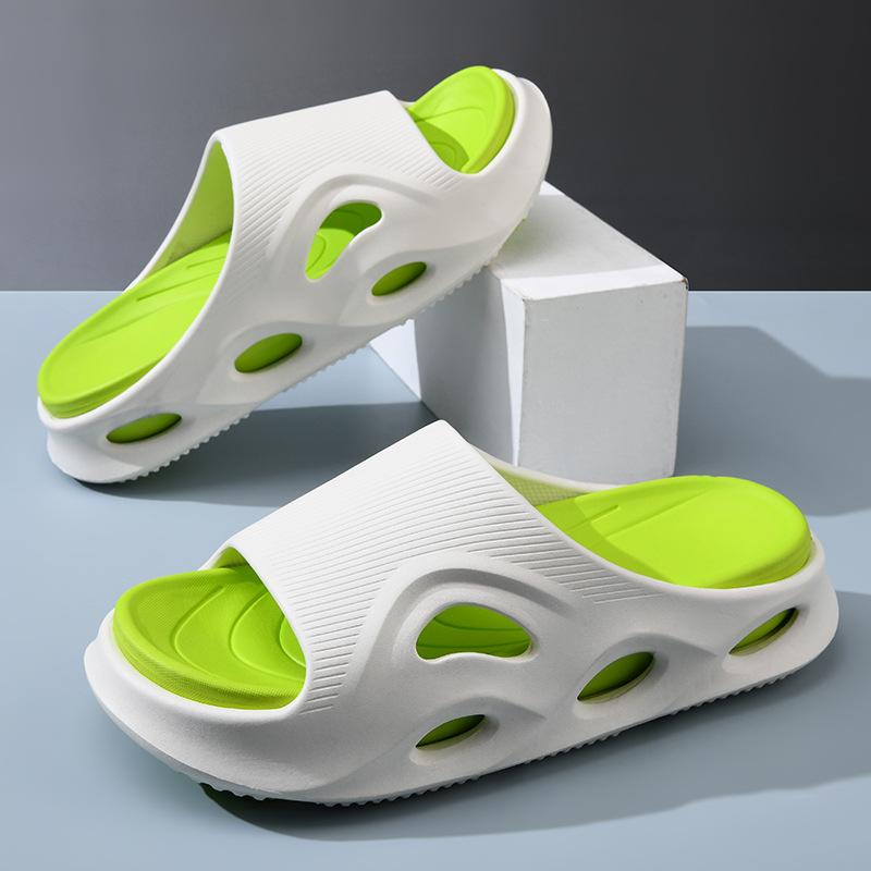 Slippers new summer men's thick-bottomed non-slip heightening one-word drag casual fashion soft-bottomed beach cool slippers