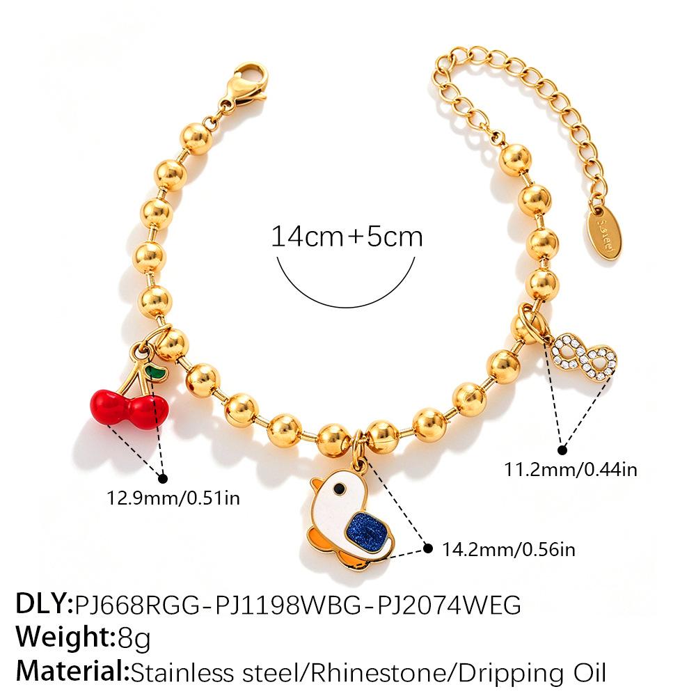 Waterproof Ins Vintage Bohemian Colorful Flower Rainbow Bracelet DIY Beaded Charm Bracelets With EU Reach US CPSIA Standard