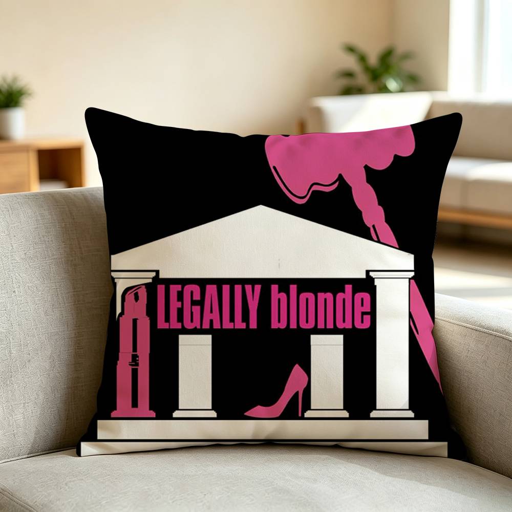 M-Movie Legally Blonde Elle Square Double-Sided printed Pillow Case Bedroom Bedside Pillow Sofa Cushion Cover