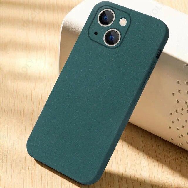 Ultratenký pískovcový matný zadní měkký kryt z TPU pro iPhone 15 Plus 14 11 12 13 Pro Max SE 2020 8 XR XS Max Plus pouzdro na telefon