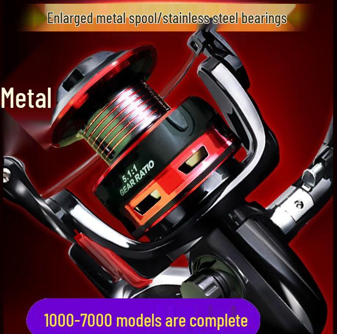 

Металлическое прялочное колесо 6000 для дальнего заброса удилищ морской рыбалки, прочное скальное колесо с леской, подходит для субспиннинга. 2000 type metal wheel