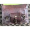 Laptop Satchel Shoulder Bag Men's Vintage Unisex School Bag Leather Messenger