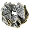 Fashionable Plaid Ruffles Double Layer Scrunchies for Women Retro Korean Oversized Pleated Hair Ties Hair Decoration