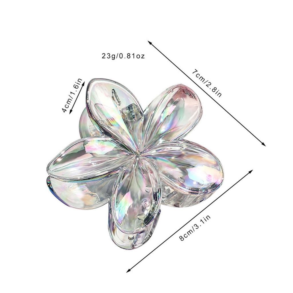 Transparent Flower Hair Claw Clips Women Crab Hair Clip Floral Hair Claws Ponytail Holder Hair Clips Hairpin Barrette Headwear
