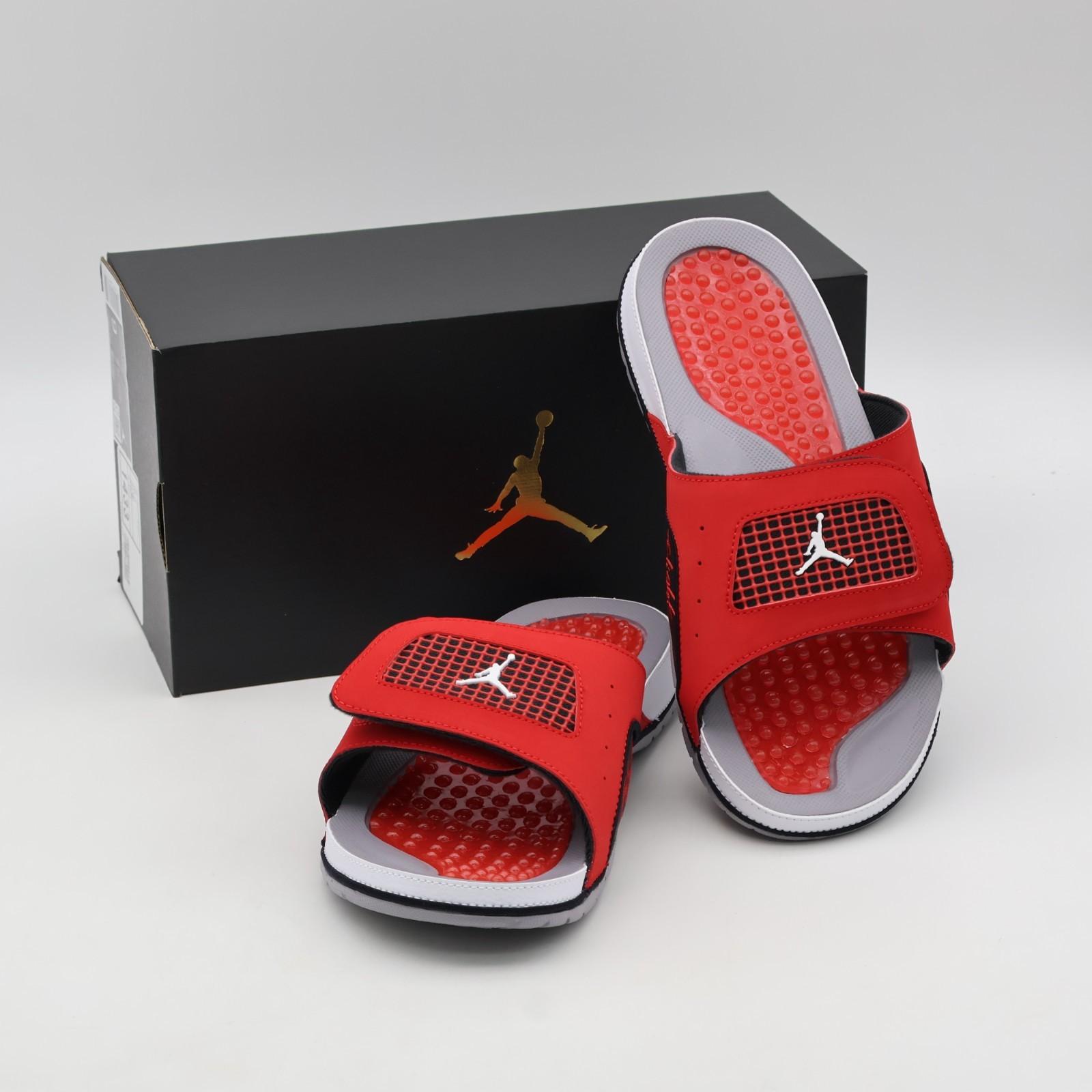 532225-600 Nike Jordan Hydro 4 Retro Шлепанцы  Fire Red/Black  (Мужской) 7