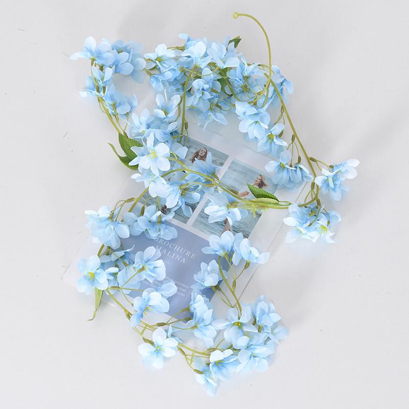 Simulated Rose Winter Jasmine Cherry Blossom Artificial Vine Decoration For