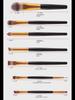 32-Piece Pink Makeup Brush Set with Black Wood Handles