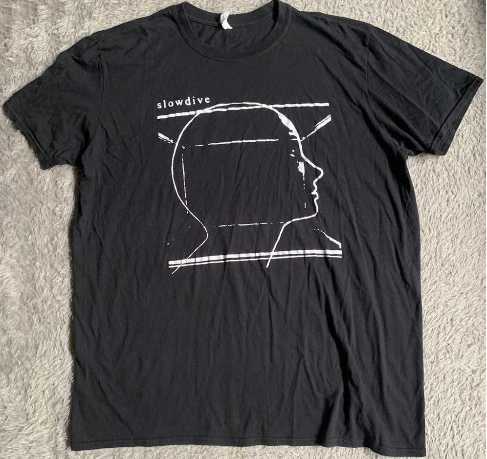 VTG Slowdive - Slowdive album Short Sleeve Black All Size Shirt OB936 Unisex T-Shirt XL