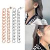 Chunky Gold Silver Chain Dangling Earrings Vintage Chain Link Cool Earrings
