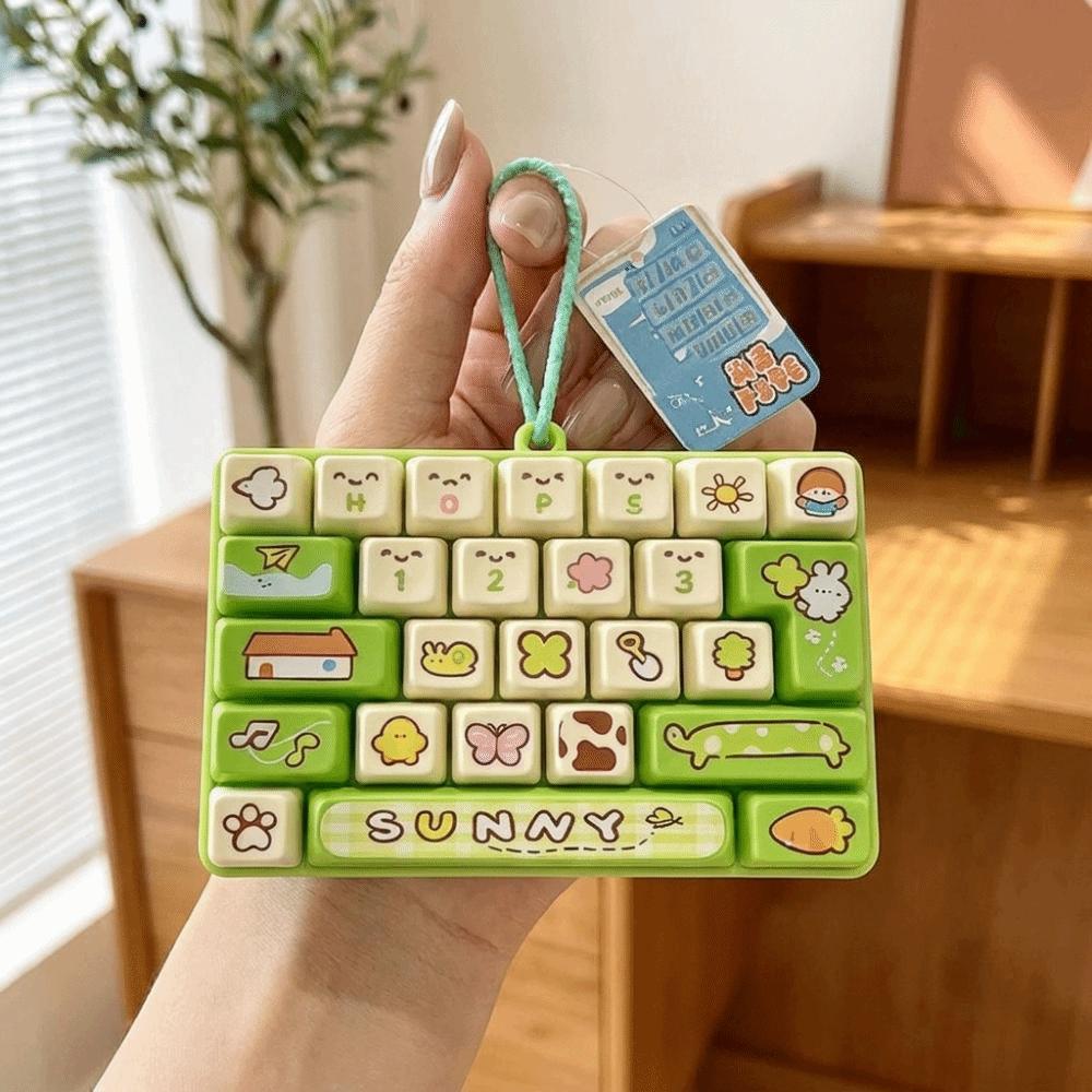 Tastiera Giocattolo a 26 Tasti Portachiavi Ciondolo Mini Tastiera Giocattolo Pulsante Decompressione Bambini