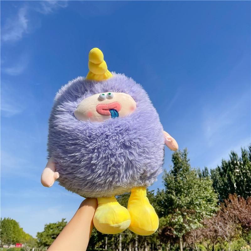 New long-haired little monster doll monster doll plush toy funny rag doll throw pillow girl