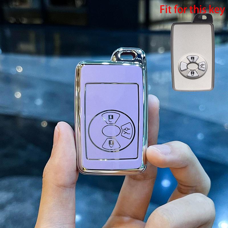 

Новый чехол для ключей из ТПУ, чехол для ключей, брелок для Toyota Noah Tarago Mark X RAV4 Voxy Corolla Yaris Estima, аксессуары Key Case фиолетовый