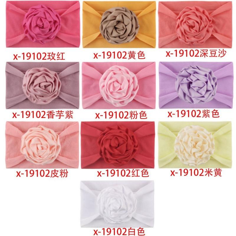 

Soft and comfortable nylon children s headgear, baby ribbon disc nylon stockings headband, baby wide headscarf
