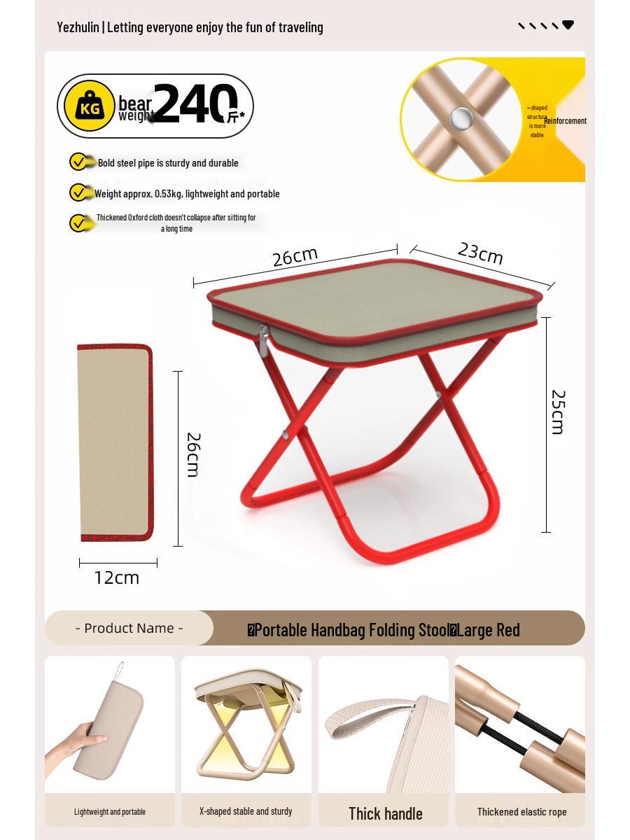 Portable Folding Stool for Camping, Fishing, and Picnic