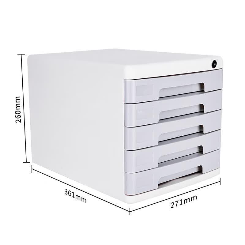 Deli 5-Layer Lockable Desktop File Cabinet
