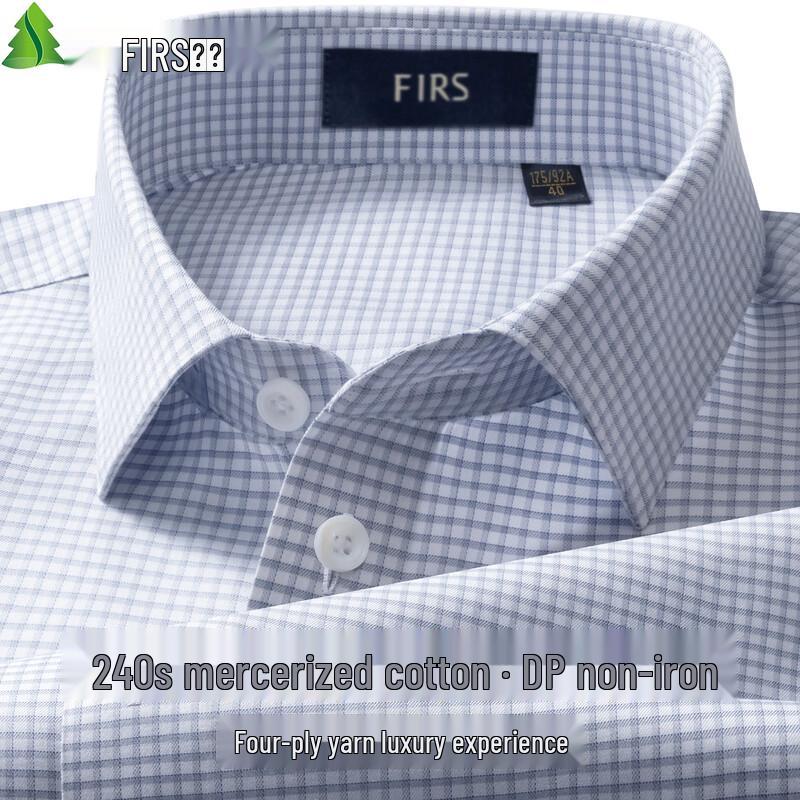 FIRS Men's 240TC Pure Cotton Non-Iron Long-Sleeve Shirt