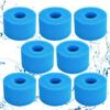Lot of 8 Blue Type S1 Foam Filter Cartridges - Reusable and Washable Filter Sponge for Pool, Spa, Aquarium