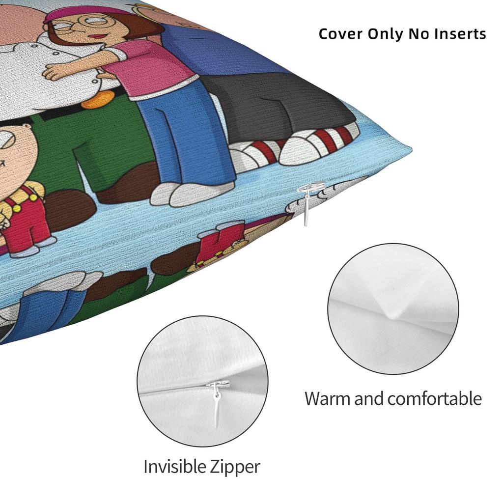 Poszewka na poduszkę dekoracyjną F-Rodzina Zabawny Facet Merch Poszewka na poduszkę do siedzenia Poszewka na poduszkę z zamkiem błyskawicznym Wiele rozmiarów