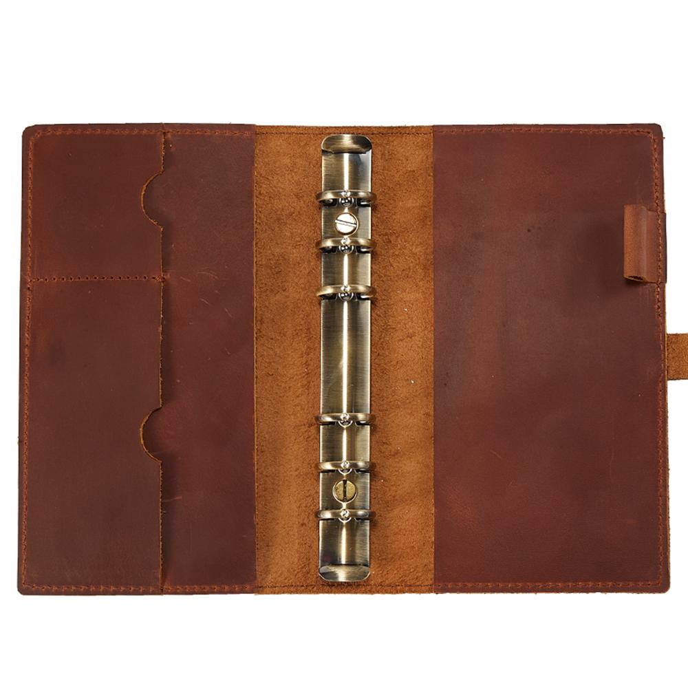 Vintage Handmade Genuine Leather A5 Notebook Journal Vintage 100g Dowling Paper Loose-Leaf Design Diary Gift