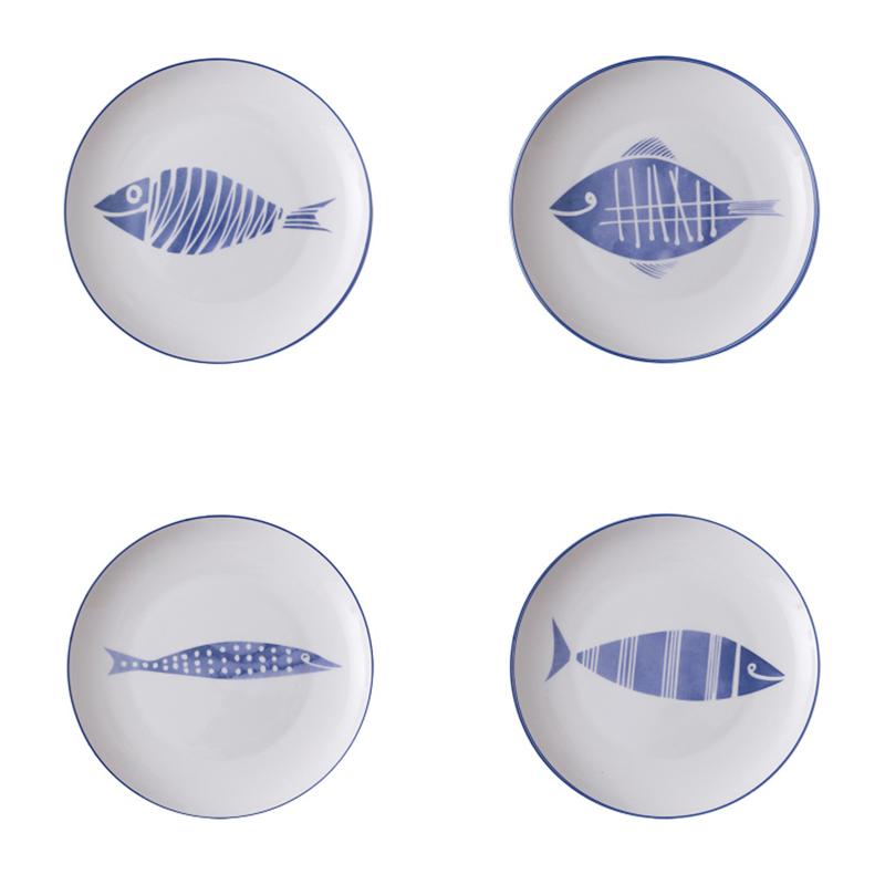 8 Inch Ceramic Dinner Plate White Round Bone China Plate Fruit Dessert Pasta Steak Plate Home Restaurant Porcelain Tableware