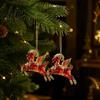 Birthday Party Favors 2Pcs 2D Goat Hanging Ornaments, Acrylic Winged Pendants, Year of Office Christmas Ornaments The Auspicious Decorations for Tree,