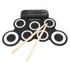 Electronic Drum Practice Pad Built in Sound Effects Silicone Roll Up Drum with Wooden Drumsticks