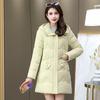 Down Cotton Jacket Women's Mid-length Model 2025 New Winter Korean Version Slim and Thickened Warm Hooded Jacket Cotton Jacket