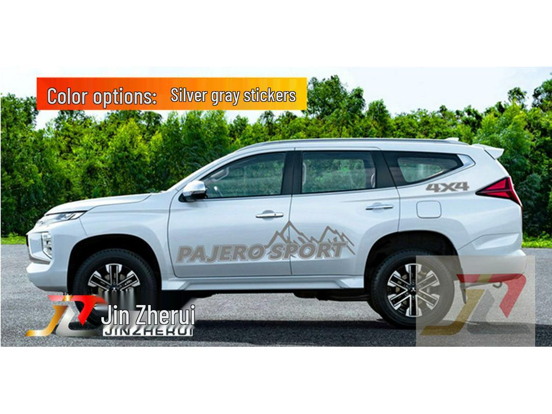 Декали на кузов Mitsubishi Pajero Sport: Гоночные полосы и персонализированные наклейки с цветной полосой