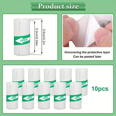 10 Rolls of White Self-adhesive Thermal Paper for Printer Study Notes