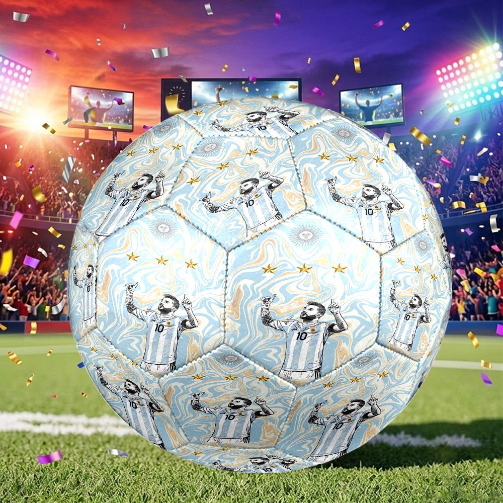 1pc Argentina Football Crest Size 5 Soccer Ball, Suitable for Practice Matches/tournament Training,Lightweight and Durable Logo7071
