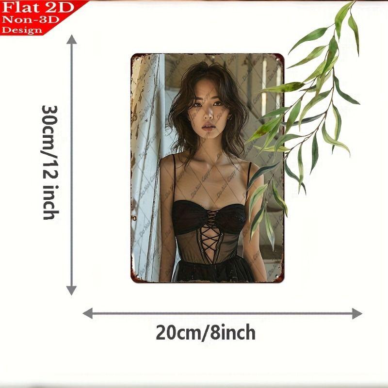 Retro Metal Sign Sexy Girl Wall Art Decor 20x30 cm