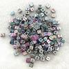 100pcs 7x4mm 6x6mm Mixed Alphabet Letter Beads Charms Beads for Making Jewelry Diy Handmade Bracelets Accessories