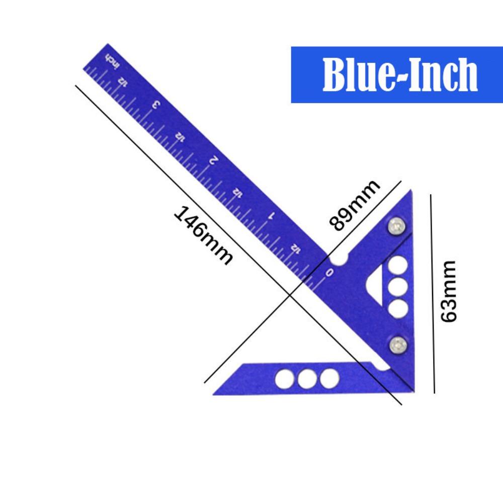Portable Center Scribe 45/90° Carpenter Ruler Durable Right Angle Line Gauge  Wood Measuring Tool