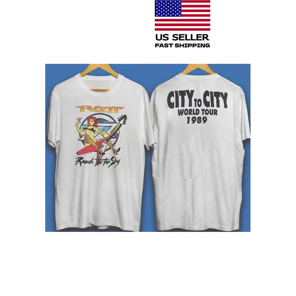 80s 1989 Ratt City to City Tour  For Fan All Size Unisex T-Shirt L