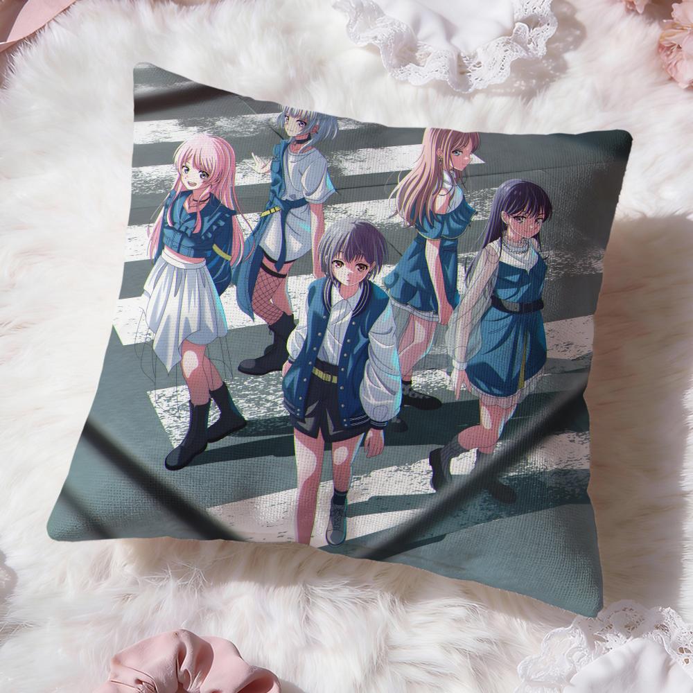 Anime B-BanG D-Dream Its MyGO Cushion Cover Premium Comfort Reversible Pillow Cove -Two in One Design for Any Room Car Interior