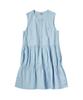 Comoni Nose W Tiered Button One-Piece [Sky Blue]