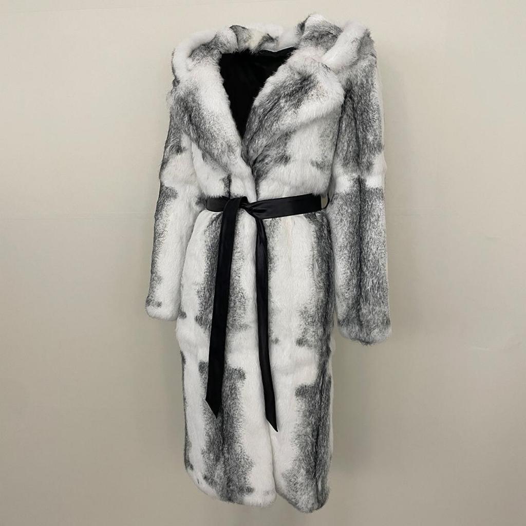 OFTBUY Real Rabbit Fur Natural Fur Coat Women Winter Fashion Warm Hooded Women Fur Jacket Designer Cold Outerwear New Fashi9on