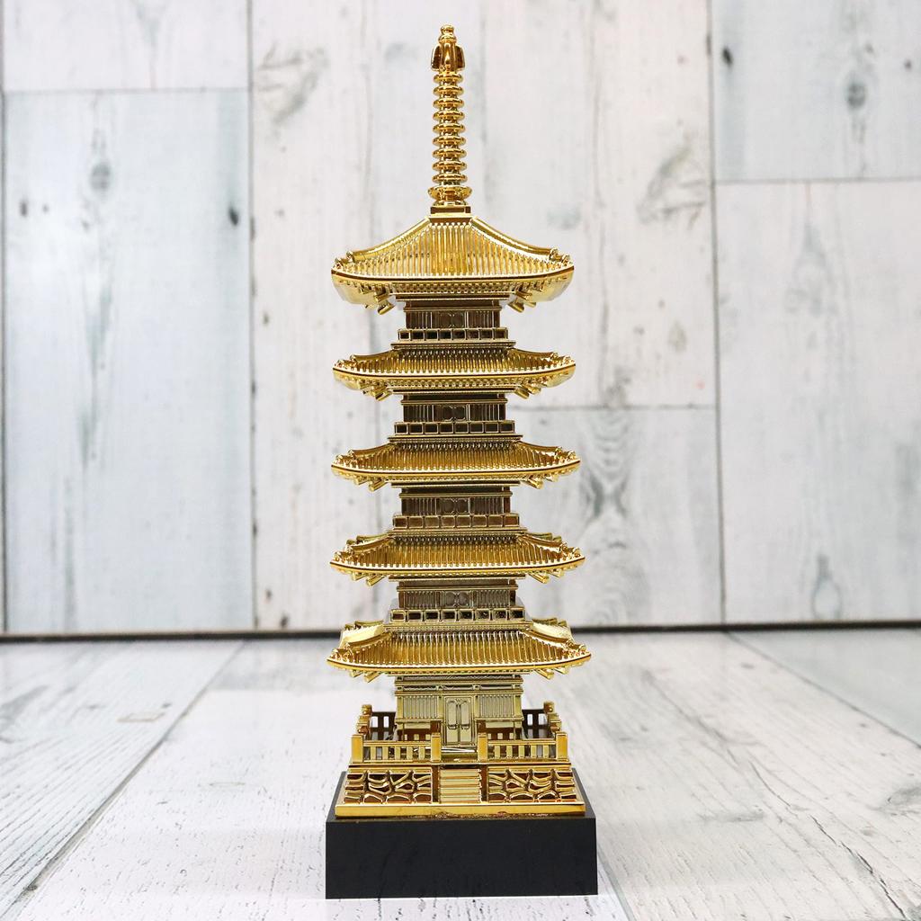 Made In Japan Pagoda Figure Total Length 17cm Five-story (Red)