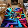Alfombra Estampada 3D Estéreo de Tuberías para Sala de Estar Dormitorio Mesita de Noche Sofá Alfombra de Suelo Decoración Moderna para el Hogar Pasillo Área Alfombra