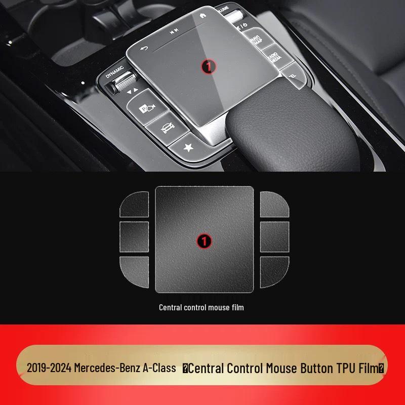 

Compatible Mercedes-Benz A180 Interior Film Set: Navigation Screen, Gear Shift, Air Conditioning, HD TPU Film for 25 Models.