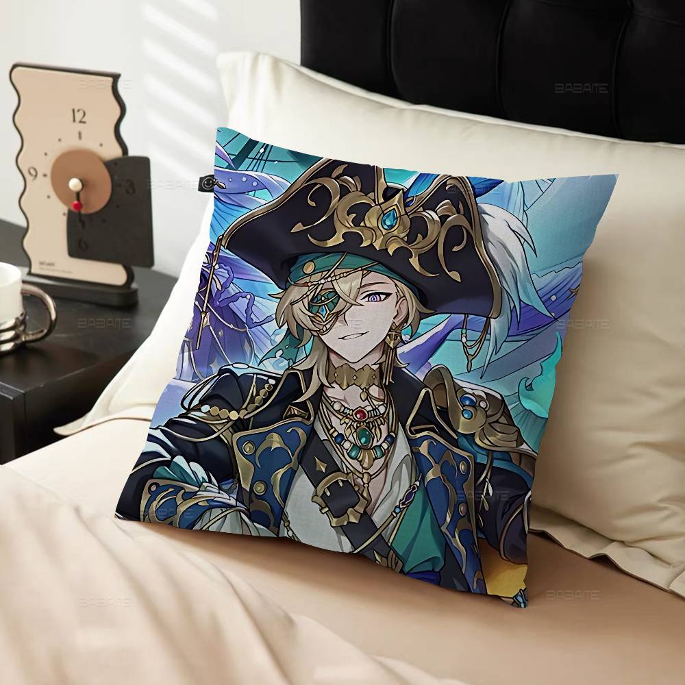 Game Honkai Star Rail Aventurine Pillow Cushion Cover Pillowcase Living Room Sofa Home Decor Customized