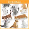 Pvc Orange Cat Grey Cat Model Decor For Home Office Desk And Collectors Display