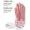 USB Heizhandschuhe Wärmehandschuhe, für Damen Outdoor Camping Skifahren