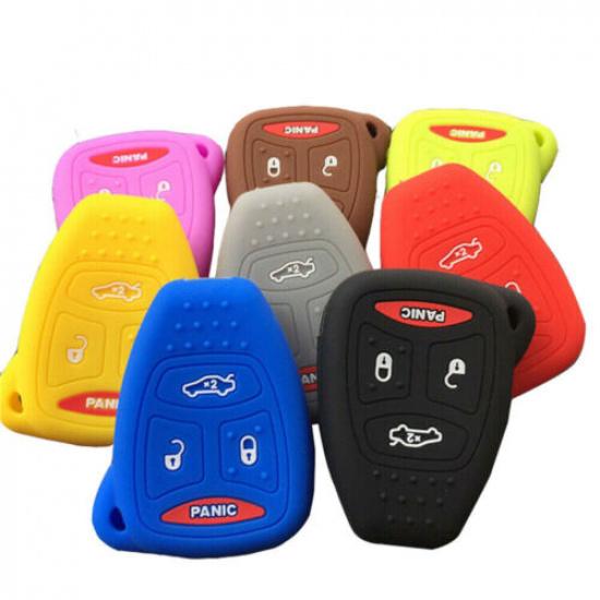 Fit for Chrysler Dodge Jeep 4 Button Remote Smart Key Fob Cover Skin Case