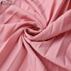 ZANZEA Women Casual Round Neck Solid Color Loose Long Sleeve Dress