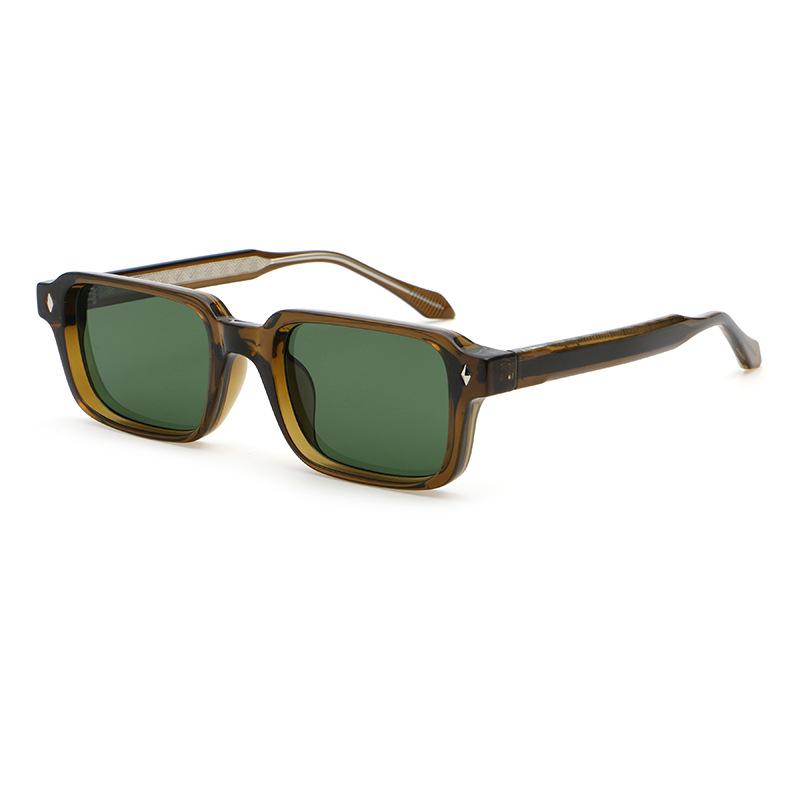 

Women s Retro Square Frame Sunglasses with Metal Studs and UV Protection
