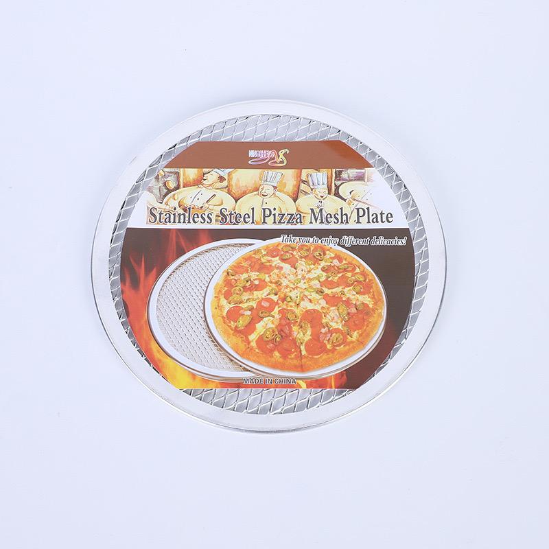 6Pcs Round Aluminum Alloy Pizza Pan 8/10/12/14inch Non stick Pizza Baking Screen for Oven for Home Restaurant Grill Baking