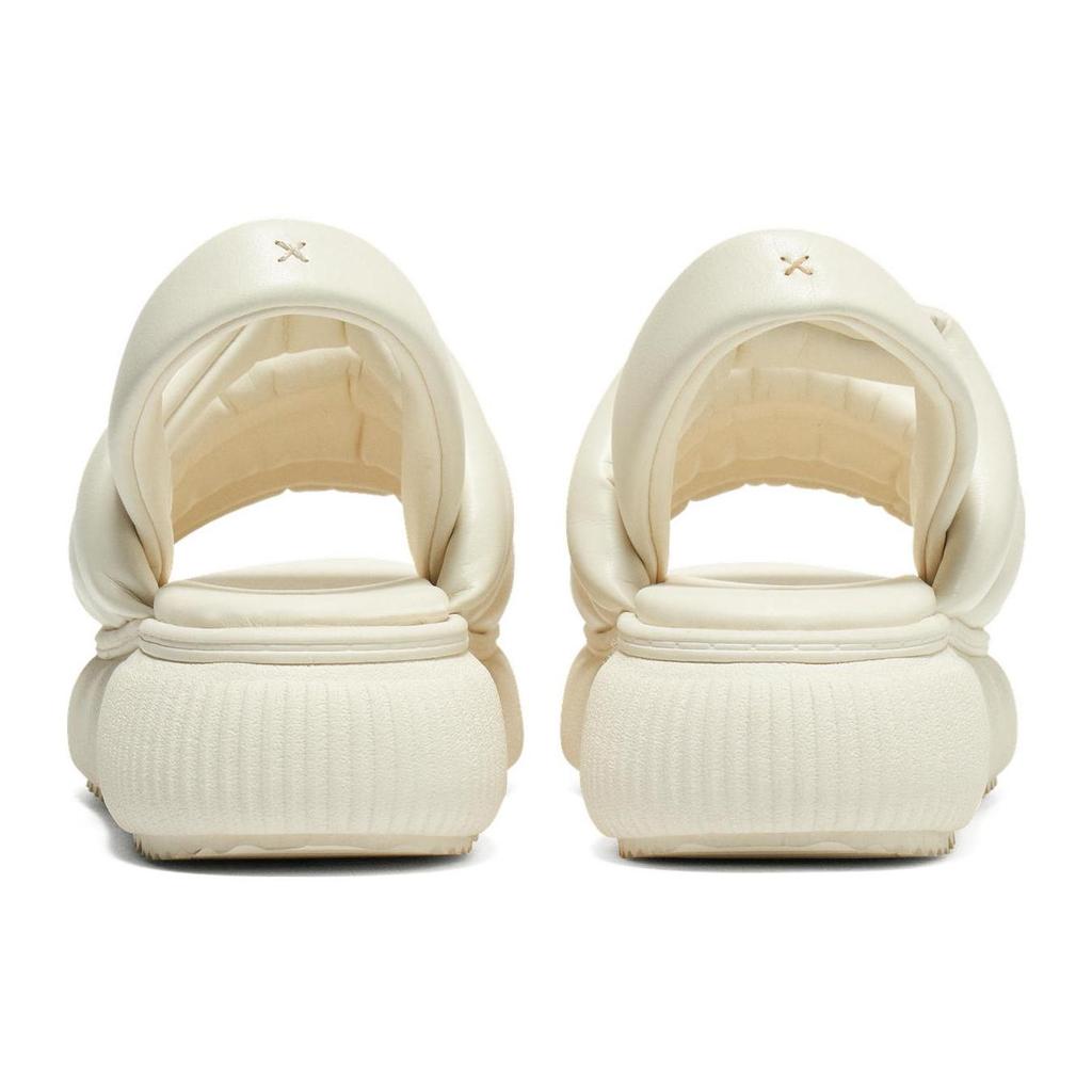 Onitsuka Tiger Otiger Strap Leather Comfortable Round Toe Slip On Beach Sandals Women sandals White 1182A623-100